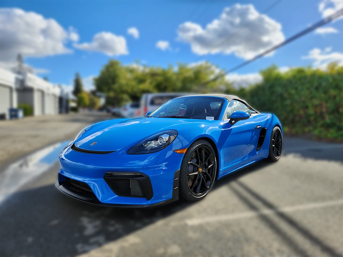 Paint protection film installed on a vehicle