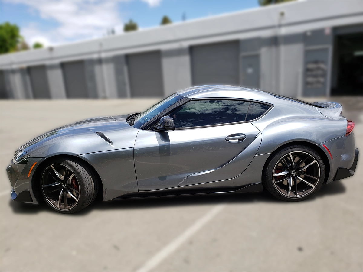 Ceramic window tint installed on a vehicle